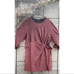 Torrid Rose Gold Glitter Knotted Shift Dress Size 5X